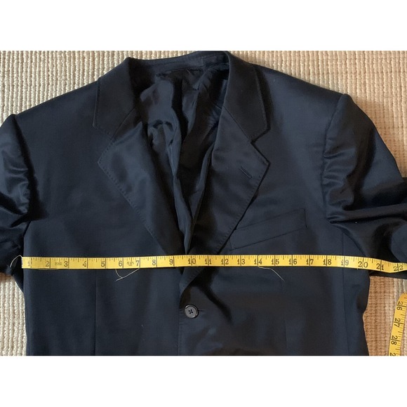 Yves Saint Laurent Rive Gauche Men's Suit Jacket Black 3buttons 100%‎ Cupro - Picture 6 of 11